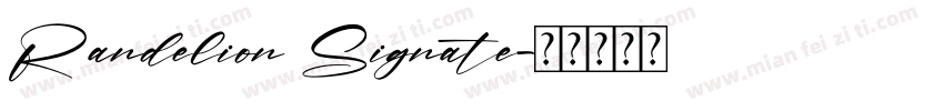 Randelion Signate字体转换